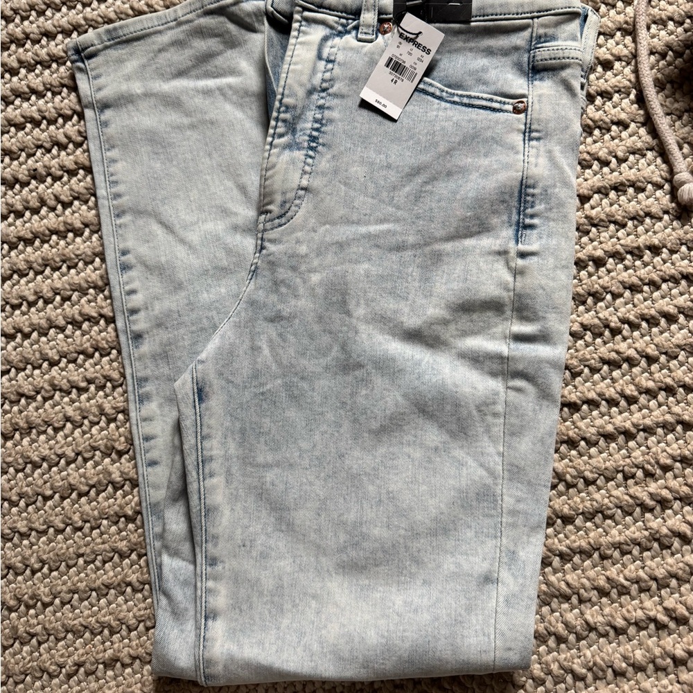 Express Women's Slim Fit Jeans in Light Blue